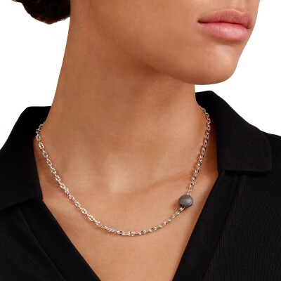 Collier Dodo Pepita en argent et titane
